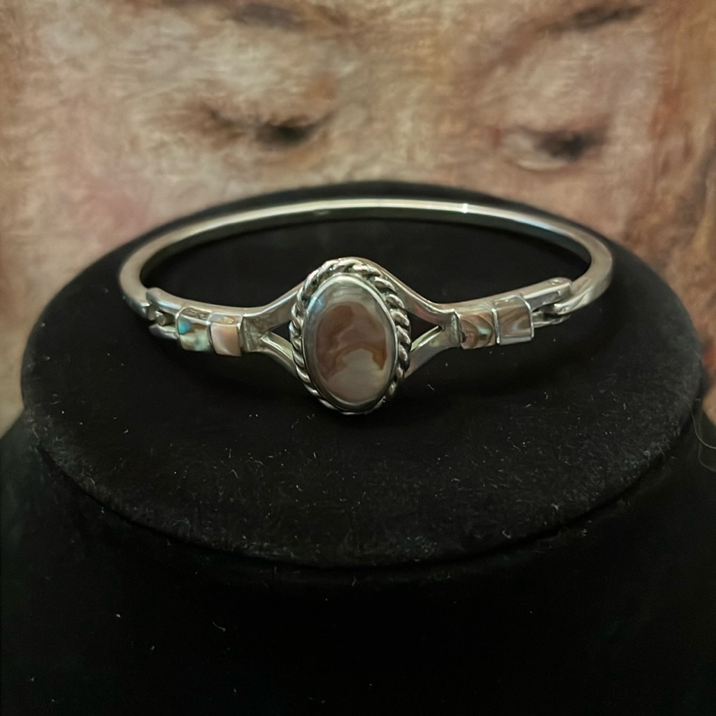 Mexico Sterling Silver 925 Abalone Bracelet Size 6 12 65$
